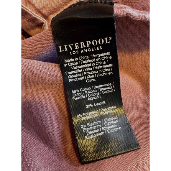 Liverpool Aster Mauve Rose Jean Jacket Size Petite Medium Button Up NWT $109 - Picture 4 of 10